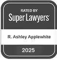 Super Lawyers 2025 badge, R. Ashley Applewhite
